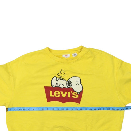 Levi's Women Yellow Snoopy Graphic Pullover Sweatshirt M