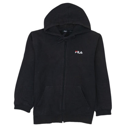 Fila Men's Black Full Zip Hoodie Size M Logo Sportswear