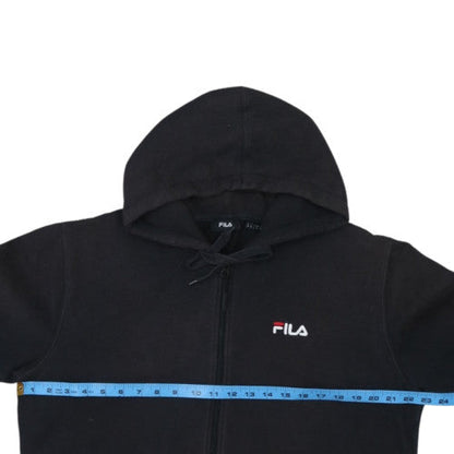 Fila Men's Black Full Zip Hoodie Size M Logo Sportswear