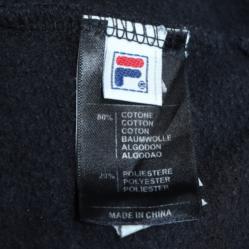 Fila Men's Black Full Zip Hoodie Size M Logo Sportswear