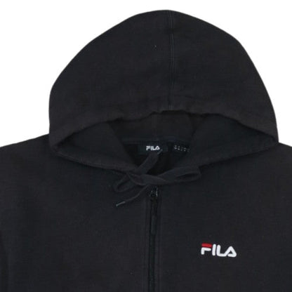 Fila Men's Black Full Zip Hoodie Size M Logo Sportswear
