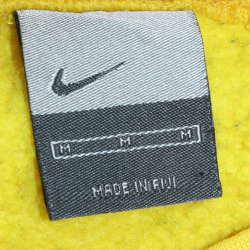 Nike Men's Yellow Logo Crew Neck Sweatshirt - Size M Vintage Fleece
