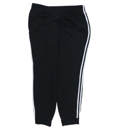 Adidas Womens Black XL Jogger Trousers with Side Stripes