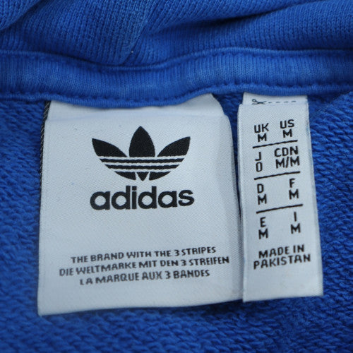 Adidas Men's Blue Pullover Hoodie Medium Logo Graphic Sportswear