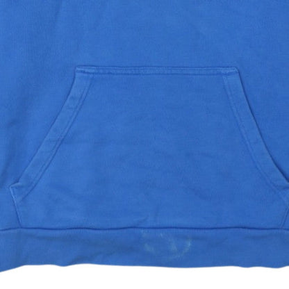 Adidas Men's Blue Pullover Hoodie Medium Logo Graphic Sportswear