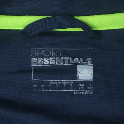 Adidas Men Blue Full Zip Sports Sweatshirt Jacket L Climalite