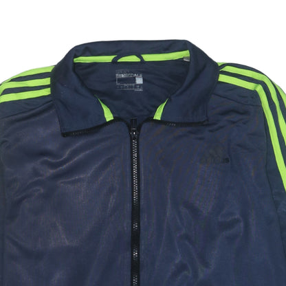Adidas Men Blue Full Zip Sports Sweatshirt Jacket L Climalite