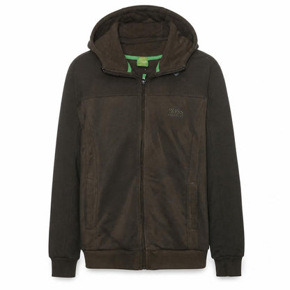 Hugo Boss Mens Green Full Zip Hoodie Fleece Jacket Size M