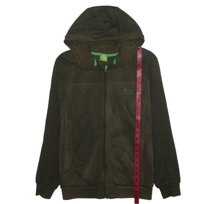 Hugo Boss Mens Green Full Zip Hoodie Fleece Jacket Size M