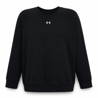 Under Armour Womens Black Medium Pullover Sweatshirt Crew Neck Cotton Blend