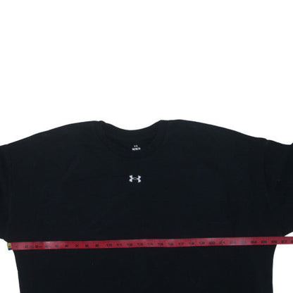 Under Armour Womens Black Medium Pullover Sweatshirt Crew Neck Cotton Blend
