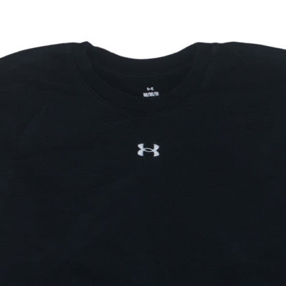 Under Armour Womens Black Medium Pullover Sweatshirt Crew Neck Cotton Blend