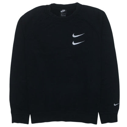Nike Mens Black L Crew Neck Embroidered Logo Sweatshirt