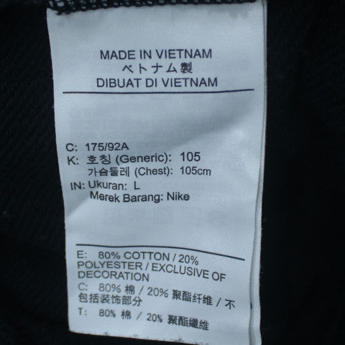 Nike Mens Black L Crew Neck Embroidered Logo Sweatshirt