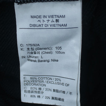 Nike Mens Black L Crew Neck Embroidered Logo Sweatshirt