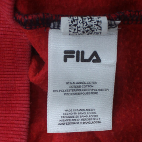 FILA Mens Multicoloured Pullover Hoodie M Logo Sportswear Cotton Blend