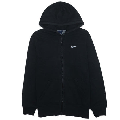 Nike Womens Black Full Zip Hoodie Size L Cotton Blend