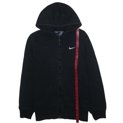 Nike Womens Black Full Zip Hoodie Size L Cotton Blend