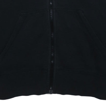 Nike Womens Black Full Zip Hoodie Size L Cotton Blend