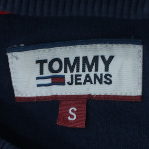 Tommy Jeans Womens Navy Pink Grey Colourblock Sweatshirt Size S