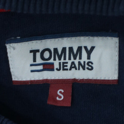Tommy Jeans Womens Navy Pink Grey Colourblock Sweatshirt Size S