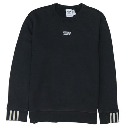 Adidas Men's Black Logo Crew Neck Pullover Sweatshirt Size S