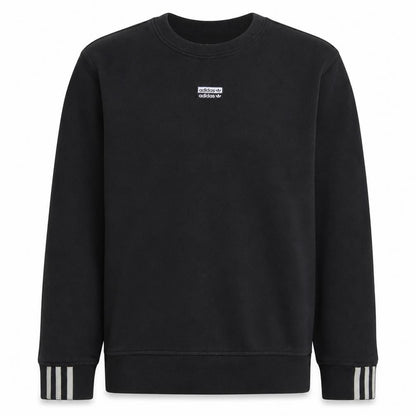 Adidas Men's Black Logo Crew Neck Pullover Sweatshirt Size S