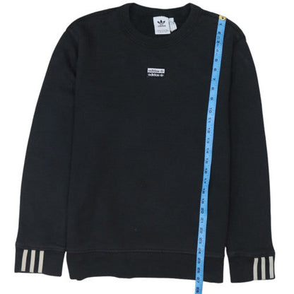 Adidas Men's Black Logo Crew Neck Pullover Sweatshirt Size S