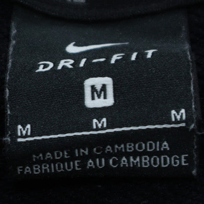 Nike Men's Black Pullover Hoodie M Dri-Fit Logo Sportswear