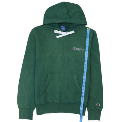 Champion Women's Green Large Pullover Hoodie 100% Cotton Logo Sweatshirt