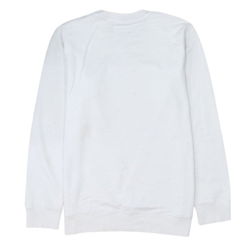 Calvin Klein Jeans Men's White XL Pullover Logo Sweatshirt