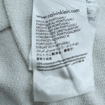 Calvin Klein Jeans Men's White XL Pullover Logo Sweatshirt