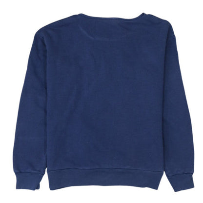 Ellesse Women Navy Blue Crew Neck Logo Sweatshirt Size S