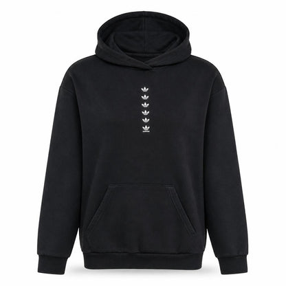 Adidas Womens Black XS Pullover Hoodie 70% Cotton Logo Design