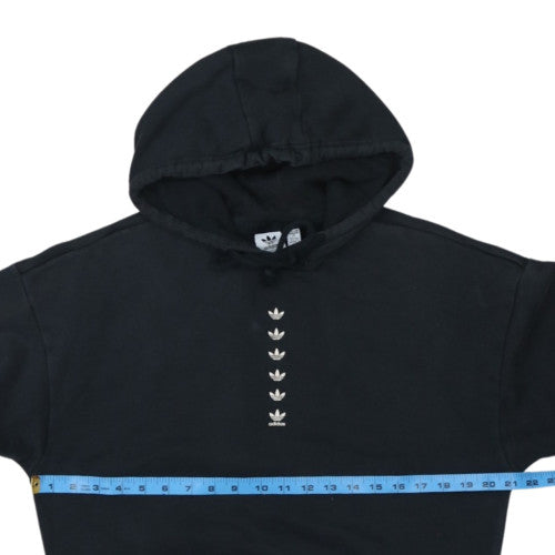 Adidas Womens Black XS Pullover Hoodie 70% Cotton Logo Design