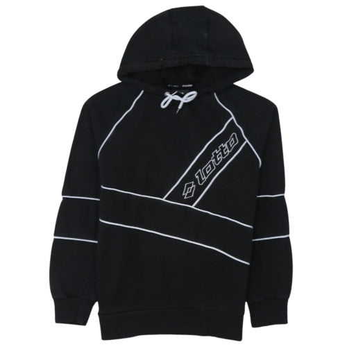 Lotto x Primark Men's Black Pullover Hoodie M Sports Graphic