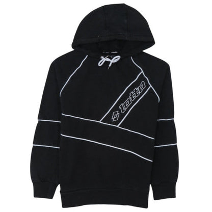 Lotto x Primark Men's Black Pullover Hoodie M Sports Graphic