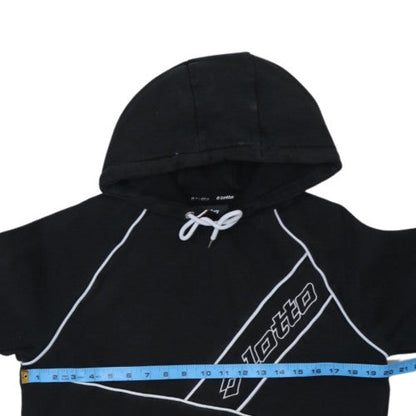 Lotto x Primark Men's Black Pullover Hoodie M Sports Graphic