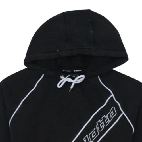 Lotto x Primark Men's Black Pullover Hoodie M Sports Graphic