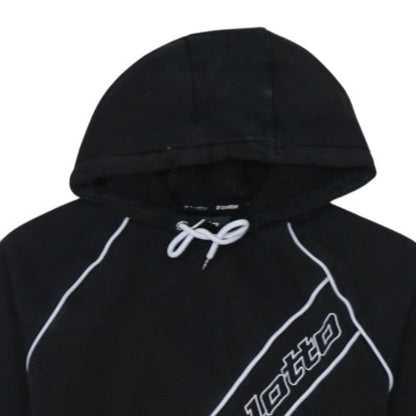 Lotto x Primark Men's Black Pullover Hoodie M Sports Graphic