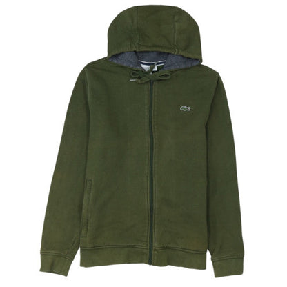 Lacoste Men’s Green Full Zip Hoodie Size L Regular Fleece Logo