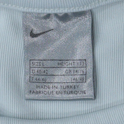 Nike Womens Blue Crew Neck Long Sleeve Pullover Sweatshirt Size L