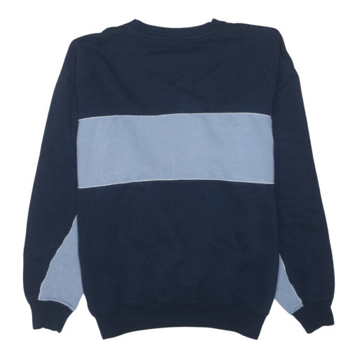 Fred Perry Mens Blue L Crew Neck Logo Sweatshirt Retro Style