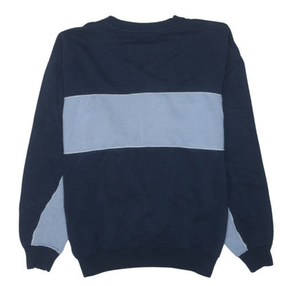 Fred Perry Mens Blue L Crew Neck Logo Sweatshirt Retro Style