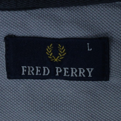 Fred Perry Mens Blue L Crew Neck Logo Sweatshirt Retro Style