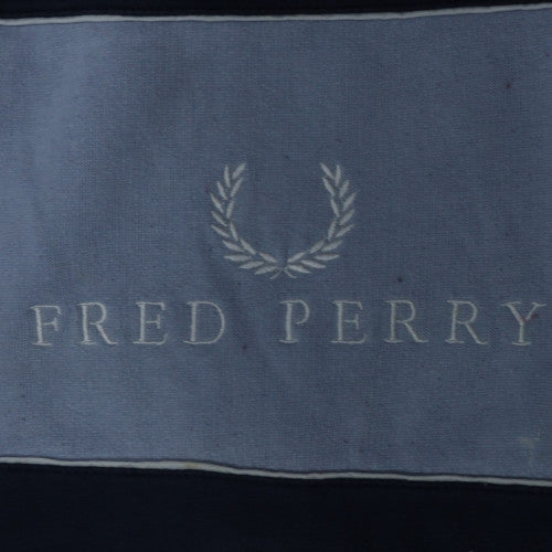 Fred Perry Mens Blue L Crew Neck Logo Sweatshirt Retro Style