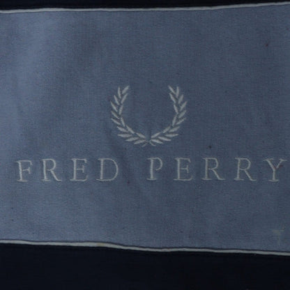 Fred Perry Mens Blue L Crew Neck Logo Sweatshirt Retro Style