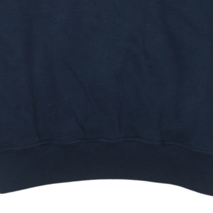 Fred Perry Mens Blue L Crew Neck Logo Sweatshirt Retro Style