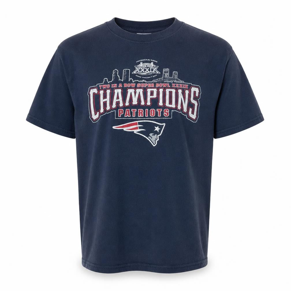 NFL Men's Navy Blue Patriots Super Bowl Champions T-Shirt XL