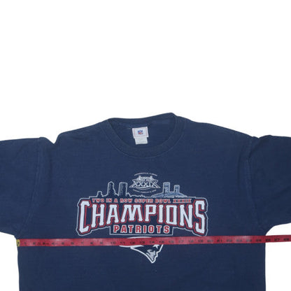 NFL Men's Navy Blue Patriots Super Bowl Champions T-Shirt XL